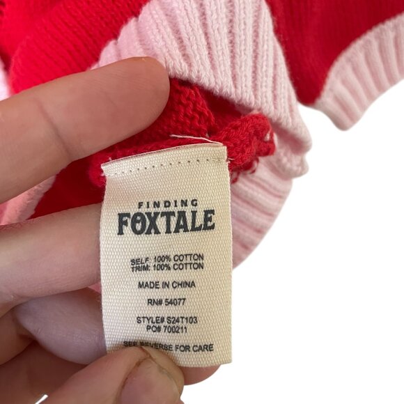 Finding Foxtale Red and Pink Short Sleeve Cardigan - Picture 3 of 6